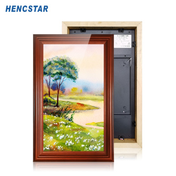 21.5 inch digital advertising wooden photo frame monitors