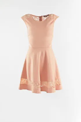 Knitting with lace one-piece dress