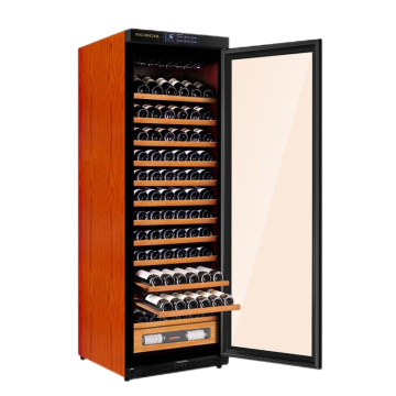 Smart Lockable Glass Tall Liquor Cabinet with Constant Temperature and Humidity