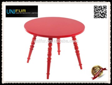 UFT314 colorful modern round children table design with same color legs