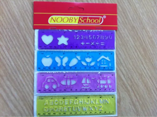 15cm transparent plastic straightedge set