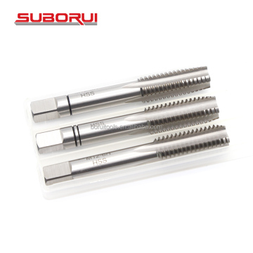 Suborui Din352 Taper Steckerboden HSS G 6542 M2 Gerade Flöte M12*1,75 6H -Gewinde -Metrik -Handschraube Taps eingestellt