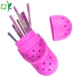 Popular Hole Shoes Silicone Pencil Bag for School