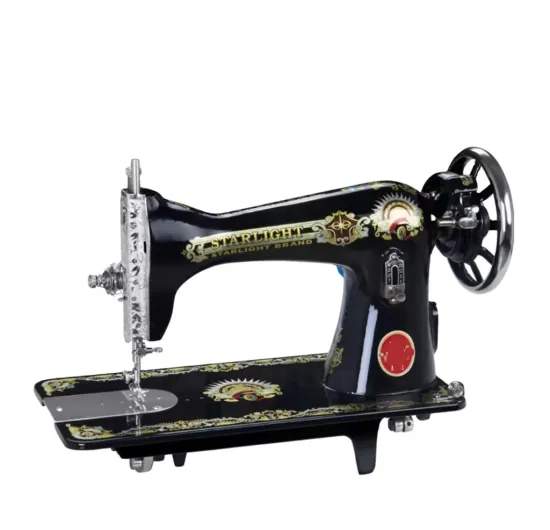 Elegant Design Treadle Sewing Machine: Hand-Operated with Electric Motor for Home & Industrial Use