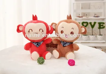 Wholesale infant baby plush stuffed toy pacifier with plush monkey toy
