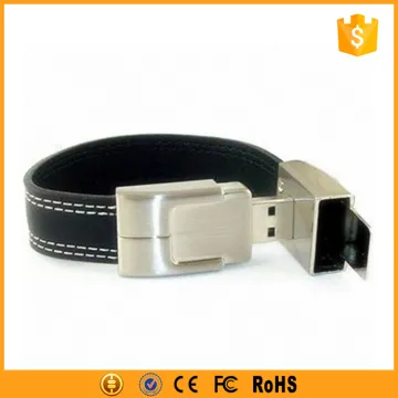 2016 cable bracelet leather usb flash drive 1gb