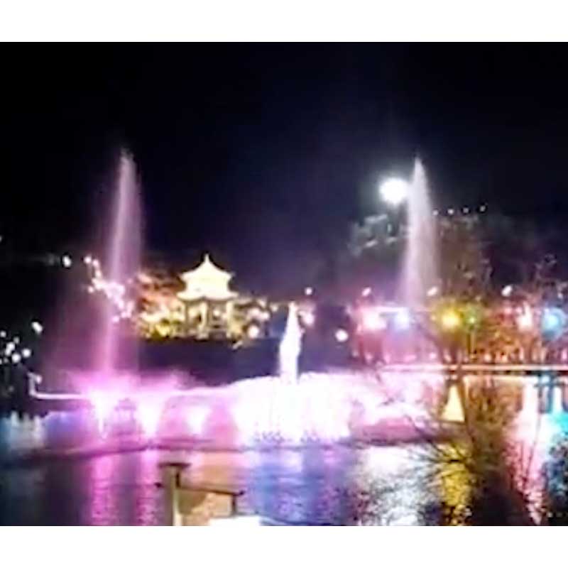 The Beautiful Performance Of Dancing Fountain