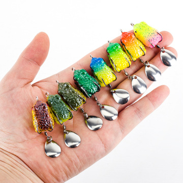 High Quality 2.5cm 3g Mini Frog Fishing Lures with Spinner