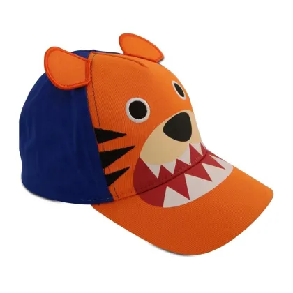 Custom Tiger Embroidery Kids Baseball Cap with Curved Bill