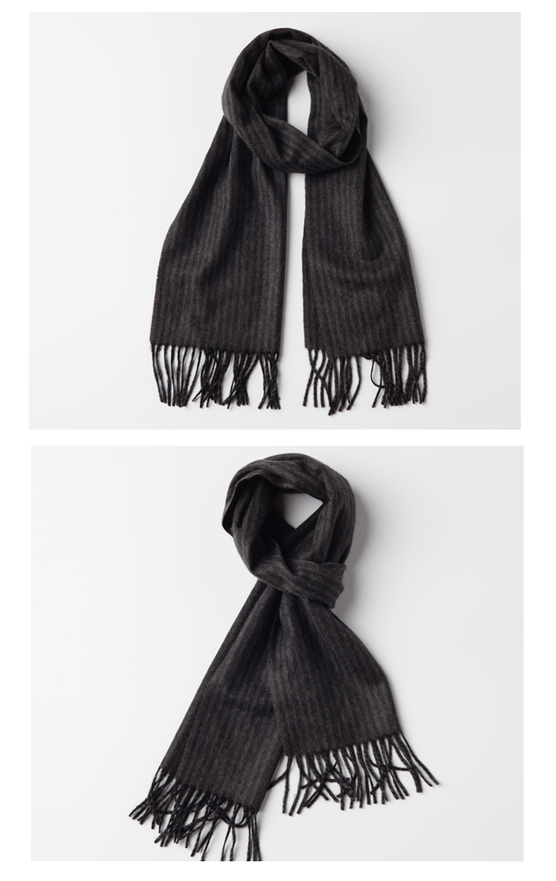 Unisex Stripes Cashmere Scarf -9