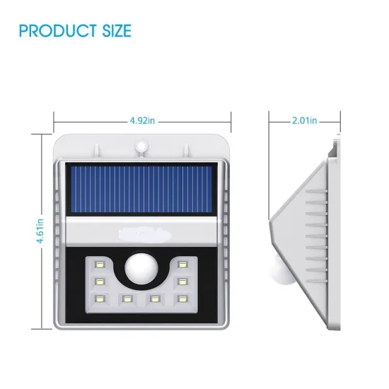 Bright 8LED Solar Power Lights 3Mode Outdoor led solar light for Path Garden Lighting-4Pack