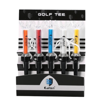 5-Pack Plastic Golf Magnetic Tees - 79mm & 90mm Step Down Tees with Ball Holders for Golf Training Aids