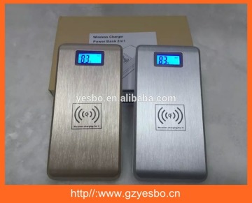 wireless charger transmitter power bank 2 in 1 for mobile phone OEM