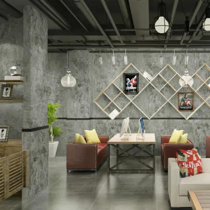 Restaurant 3D Home Decoration Cement Wall Paper Wallpaper