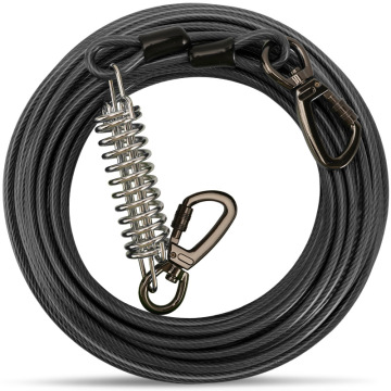 Double Head Hiking Leash with Spring Cable for Outdoor Pet Adventures