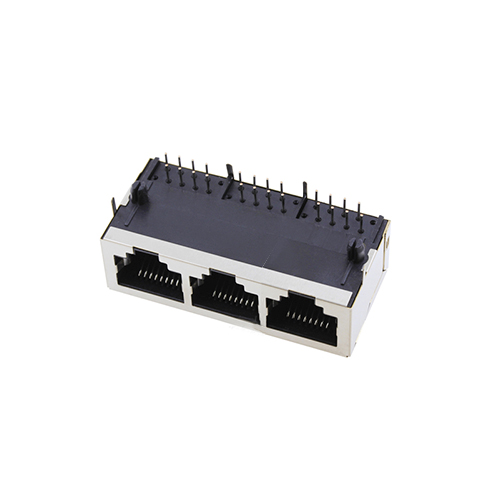 RJ45-Buchse Side Entry Shielded 1x3P Front 4.57