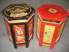 Antique Reproduction Tibetan Stool 