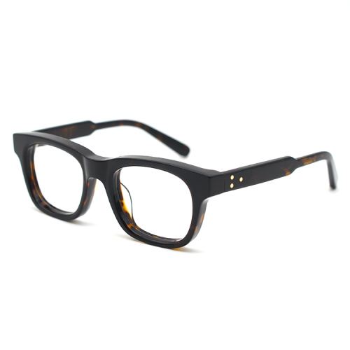 High Quality Thick Acetate Frame Fashion Transparent Retro Thick Acetate Eyeglasses Frames Factory