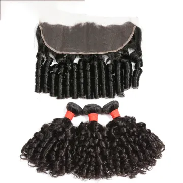 Wholesale Cheap Double Drawn Virgin Hair Extensions, Nubian Cheap Funmi Hair Curly Brazilian Bundles