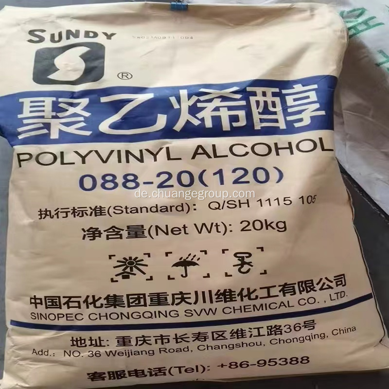 Polyvinylalkohol gegen Polyvinylacetat auflösen