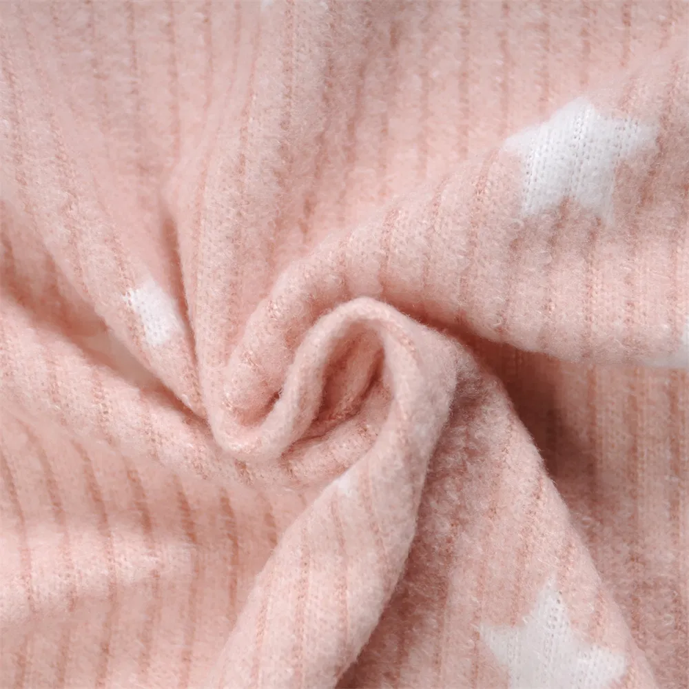 ผู้ผลิตวัสดุโพลีเอสเตอร์สแปนเด็กซ์ถักยืดพิมพ์เลียนแบบผ้าขนแกะสักหลาด