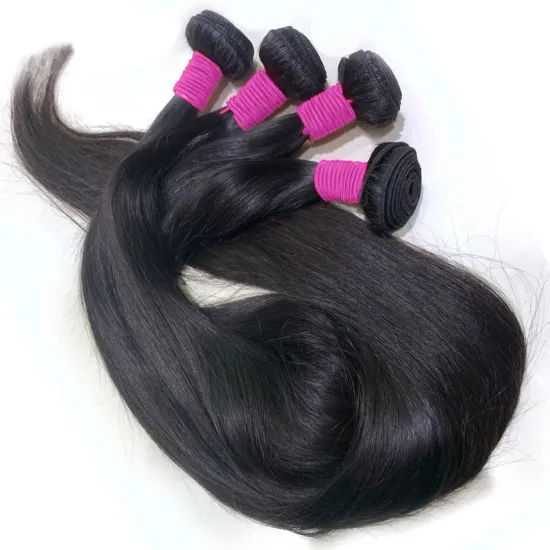 Remy Indian Human Hair Double Weft Bundles Vendor Cheap Wholesale Amzhair Natural Straight Human Hair Extension Ship From China