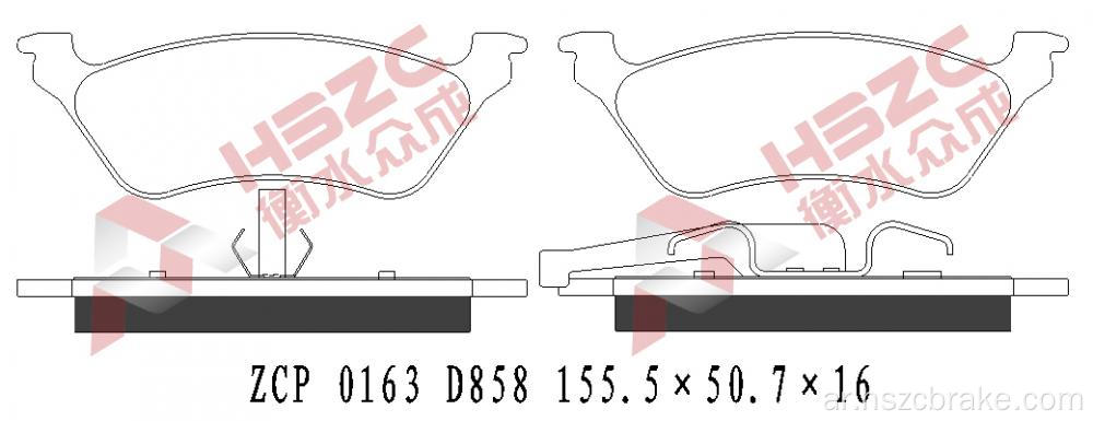 FMSI D858 CAR CAR CERAMIC BRAKE PAND FOR DODGE