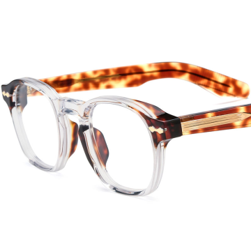 Honey Tortoise Chunky Square Acetate Optical Glasses