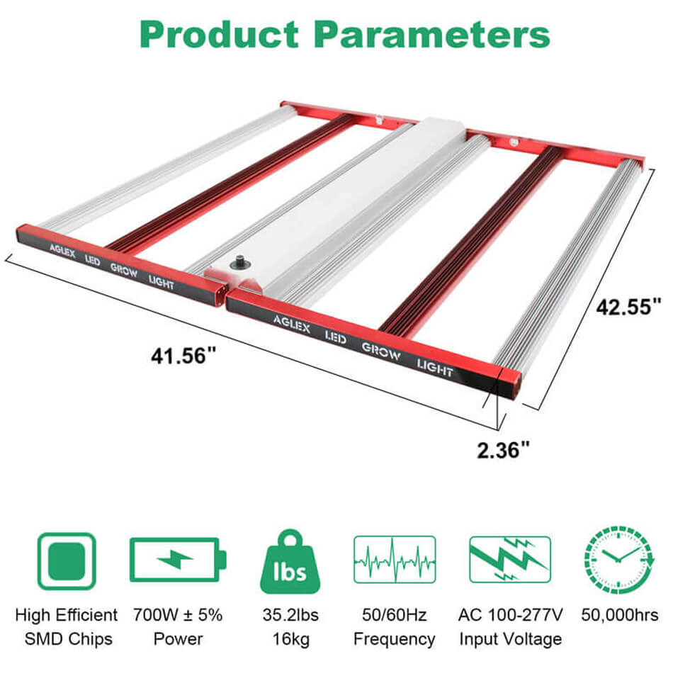 720W แบบพับเก็บได้แบบเต็ม specrtum LED Grow Bar Light