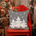 Gray Christmas Pillow Decorations Snowflake Winter Holiday