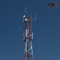 Torre de aço de três tubos para redes de comunicação