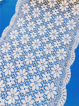 19cm Nylon Spandex Elastic Broad Lace Fabric
