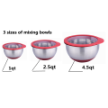 Transparent lid food storage mixing bowl sets