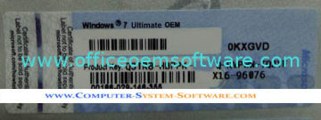 New Original No Brand Windows Ultimate 7 Oem Key Label(not-msdn) Coas Stciker