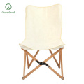 Chaise de camping en bois pliant léger portable extérieur