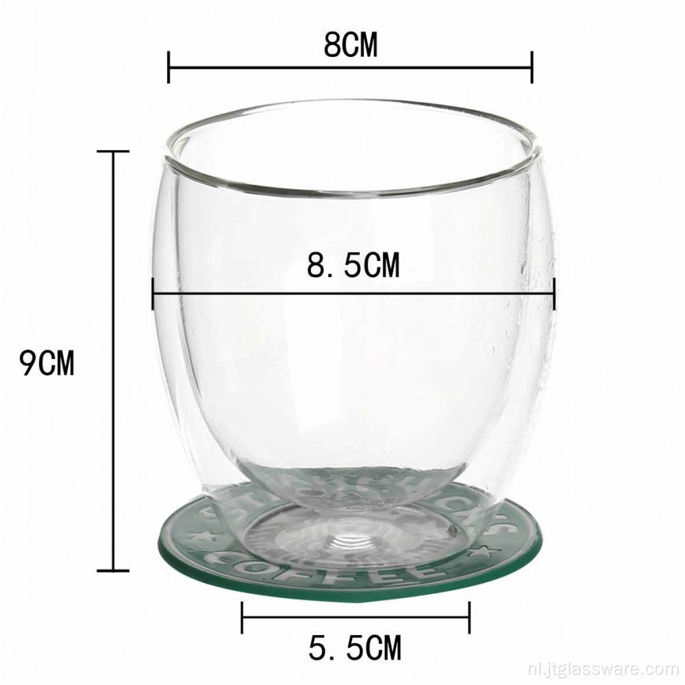 Theekop glas zonder handvat
