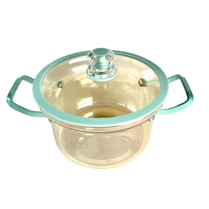 1.4L 18cm Amber Clear Double-ear Glass Cooking Pot