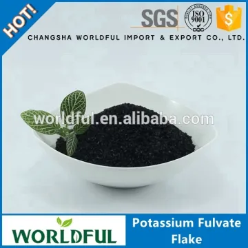Competitive price fertilizer super potassium humate, fulvic acid with humic acid shiny flake for agriculture