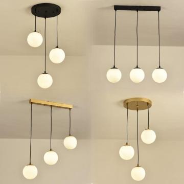 Modern Glass Ball LED Pendant Lamp for Dining Room and Home Decor