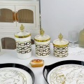Modern Plastic Food Storage Jar Tea Coffee Table Organizer