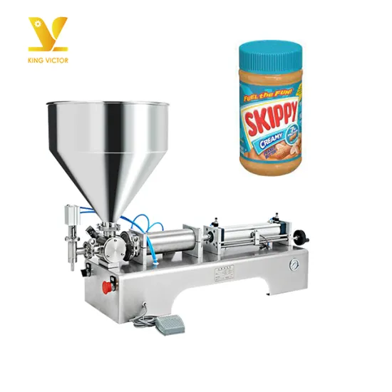 Factory Price Semi-Automatic Viscous Liquid Filling Machine for Peanut Butter and Salad Dressing (10-1000ML)