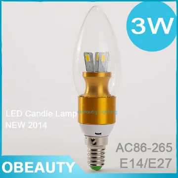 led candle bulb 3 watt aluminum