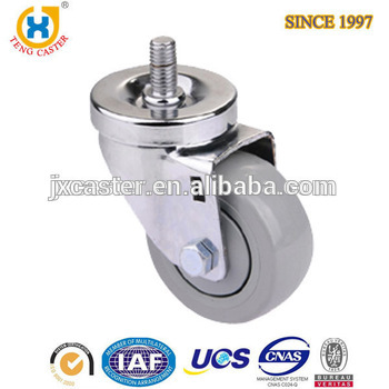 4" Threaded Stem Caster with PU/PP Wheel,pu threaded chair casters