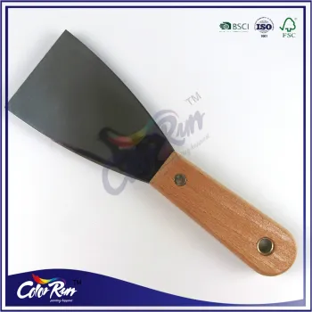 ColorRun hot sale carbon steel mirror polishing wooden handle wall scraper