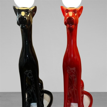 Innovation Red Black Lion Abstract LED Floor Lamp