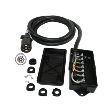 ปลั๊กรถเทรลเลอร์อินไลน์ 7 Way Way With 7 Bang Junction Box - ชุดสายไฟ 6 ฟุต