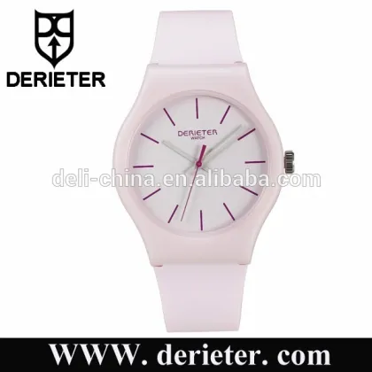 OEM Custom Quartz Watch in Stock Plastic Silicone