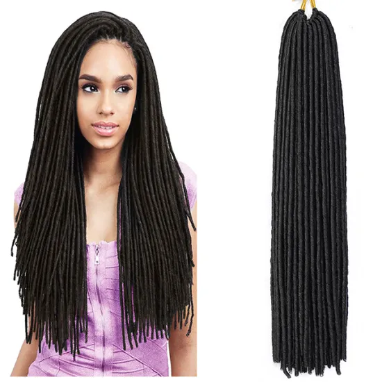 Synthetic Dreads Locs Hair Ombre Straight 20 inch Faux Locs Crochet Braid Hair Dread Lock Extensions