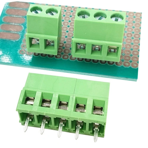 50 Stück 2-polige PCB Schraubklemmen – Rastermaß 2,54 Mm, Grün, Für Leiterplatten Und Elektronik