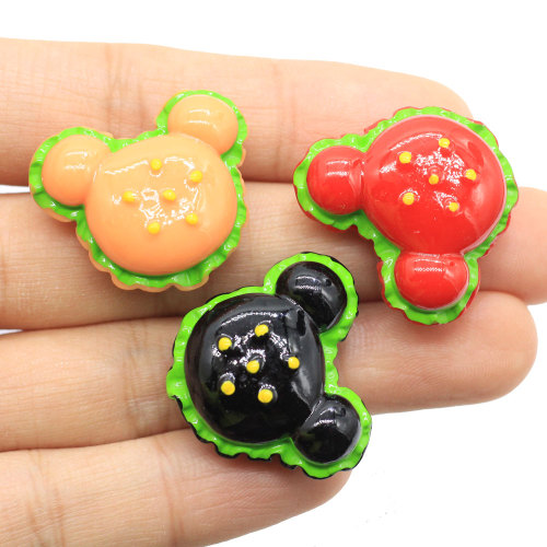 Animal artificiel tête de souris résine perles Simulation alimentaire dos plat Cabochon maison ornement bricolage tête accessoire Slime remplissage